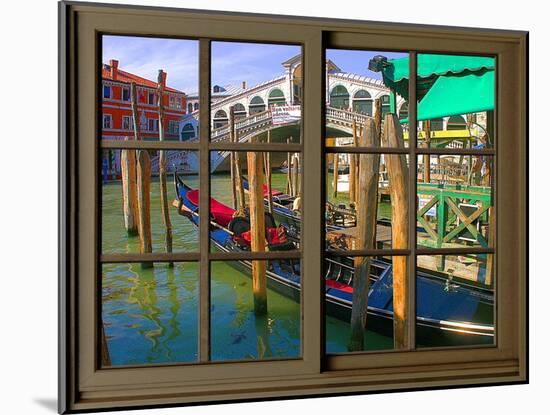 View from the Window Rialto Bridge at Venice-Anna Siena-Mounted Giclee Print