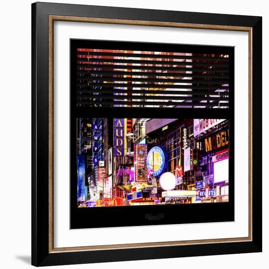 View from the Window - Times Square Night-Philippe Hugonnard-Framed Photographic Print