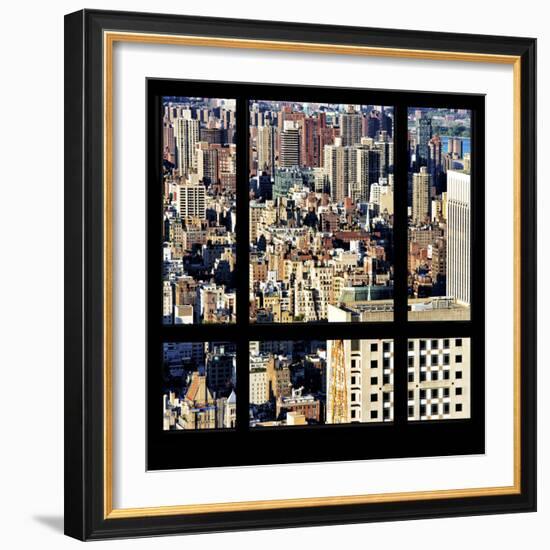 View from the Window - Upper Manhattan Building-Philippe Hugonnard-Framed Photographic Print