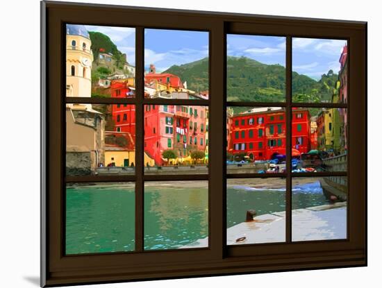 View from the Window Vernazza at Cinque Terre-Anna Siena-Mounted Giclee Print