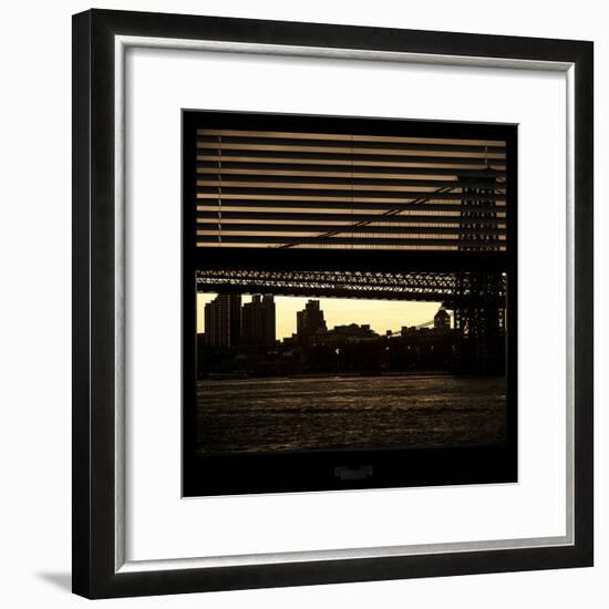 View from the Window - Williamsburg Bridge - New York-Philippe Hugonnard-Framed Photographic Print