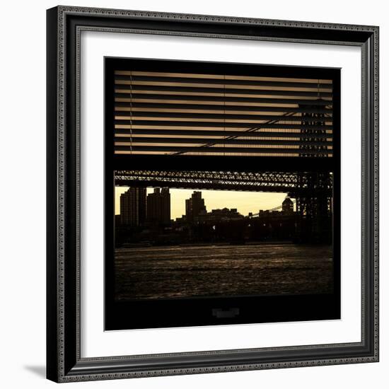 View from the Window - Williamsburg Bridge - New York-Philippe Hugonnard-Framed Photographic Print