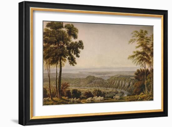 View from the Wyndd Cliff, near Chepstow - Morning', c1820, (1938)-William Turner-Framed Giclee Print