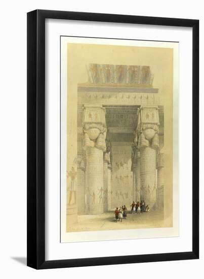 View from under the Portico of the Temple at Dendarah, from Egypt and Nubia, Vol.1-David Roberts-Framed Giclee Print