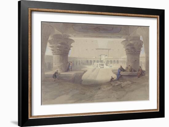 View from under the Portico of the Temple of Edfu-David Roberts-Framed Giclee Print