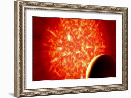 View from Uranus If Our Sun Were Replaced by Vy Canis Majoris-null-Framed Premium Giclee Print