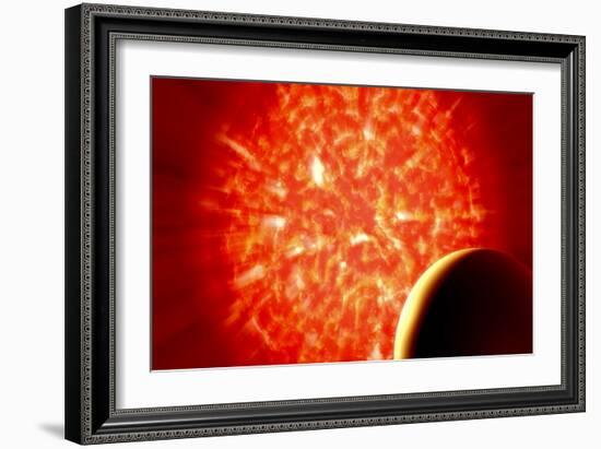 View from Uranus If Our Sun Were Replaced by Vy Canis Majoris-null-Framed Premium Giclee Print