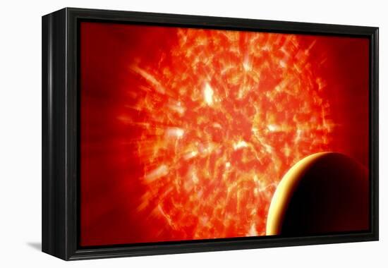 View from Uranus If Our Sun Were Replaced by Vy Canis Majoris-null-Framed Stretched Canvas