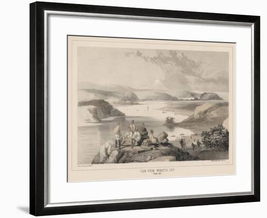 View from Webster Island, Yedo Bay, Litho by Sarony and Co., 1855-Peter Bernhard Wilhelm Heine-Framed Giclee Print