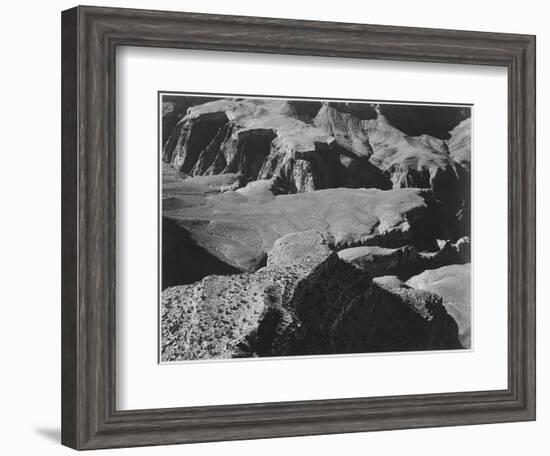 View From Yava Point Rock Formations And Valley "Grand Canyon National Park" Arizona. 1933-1942-Ansel Adams-Framed Art Print