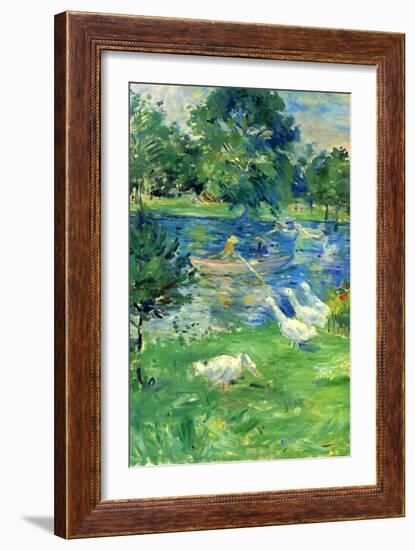 View In Bologne-Berthe Morisot-Framed Art Print