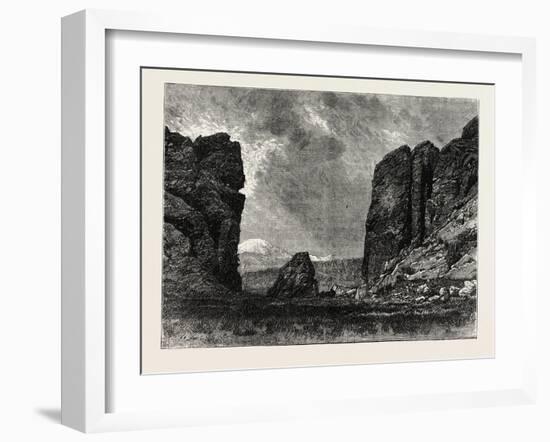 View in Colorado: the Gate of the Garden of the Gods, USA, 1870S-null-Framed Giclee Print