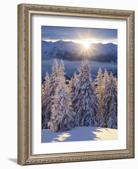 View in Hohe Tauern of the Kreuzkogel, Dorfgastein, Gasteinertal, Salzburg, Austria-Rainer Mirau-Framed Photographic Print