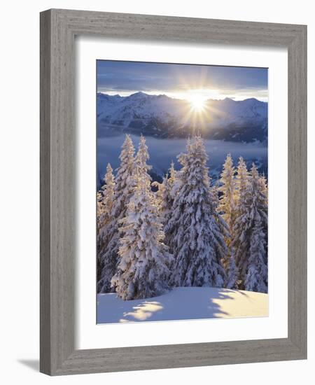 View in Hohe Tauern of the Kreuzkogel, Dorfgastein, Gasteinertal, Salzburg, Austria-Rainer Mirau-Framed Photographic Print