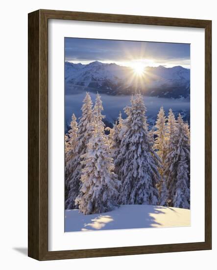 View in Hohe Tauern of the Kreuzkogel, Dorfgastein, Gasteinertal, Salzburg, Austria-Rainer Mirau-Framed Photographic Print