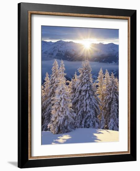 View in Hohe Tauern of the Kreuzkogel, Dorfgastein, Gasteinertal, Salzburg, Austria-Rainer Mirau-Framed Photographic Print