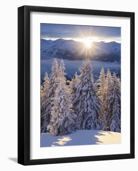 View in Hohe Tauern of the Kreuzkogel, Dorfgastein, Gasteinertal, Salzburg, Austria-Rainer Mirau-Framed Photographic Print