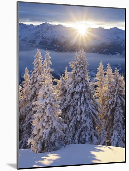 View in Hohe Tauern of the Kreuzkogel, Dorfgastein, Gasteinertal, Salzburg, Austria-Rainer Mirau-Mounted Photographic Print