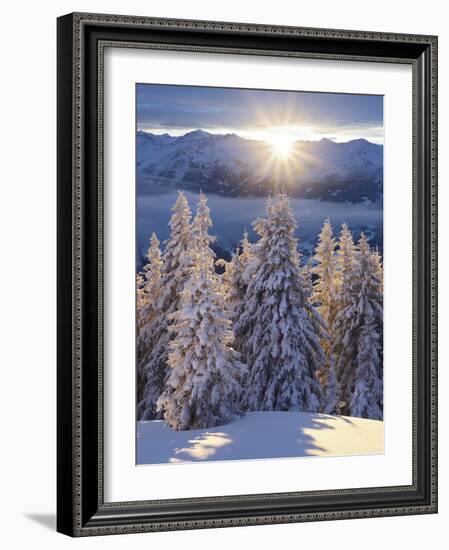 View in Hohe Tauern of the Kreuzkogel, Dorfgastein, Gasteinertal, Salzburg, Austria-Rainer Mirau-Framed Photographic Print