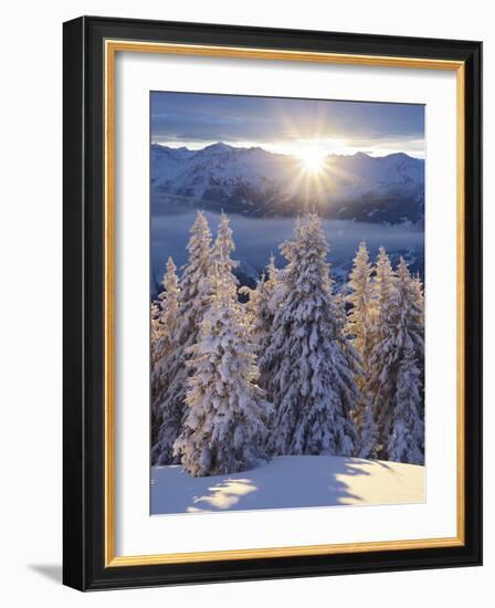 View in Hohe Tauern of the Kreuzkogel, Dorfgastein, Gasteinertal, Salzburg, Austria-Rainer Mirau-Framed Photographic Print