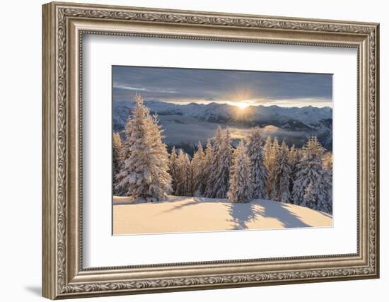 View in Hohe Tauern of the Kreuzkogel, Dorfgastein, Gasteinertal, Salzburg, Austria-Rainer Mirau-Framed Photographic Print