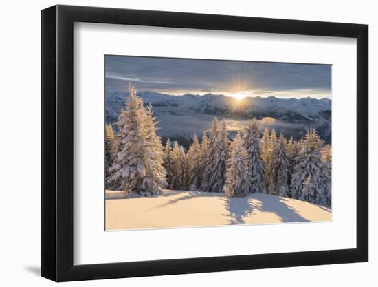 View in Hohe Tauern of the Kreuzkogel, Dorfgastein, Gasteinertal, Salzburg, Austria-Rainer Mirau-Framed Photographic Print