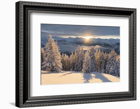 View in Hohe Tauern of the Kreuzkogel, Dorfgastein, Gasteinertal, Salzburg, Austria-Rainer Mirau-Framed Photographic Print