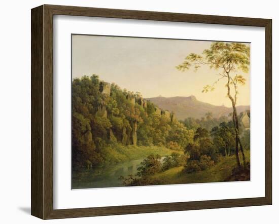 View in Matlock Dale, Looking Towards Black Rock Escarpment, C.1780-5-Joseph Wright of Derby-Framed Giclee Print