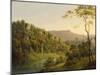 View in Matlock Dale, Looking Towards Black Rock Escarpment, C.1780-5-Joseph Wright of Derby-Mounted Giclee Print