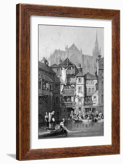 View in Metz, Northern France, 19th Century-Thomas Barber-Framed Giclee Print