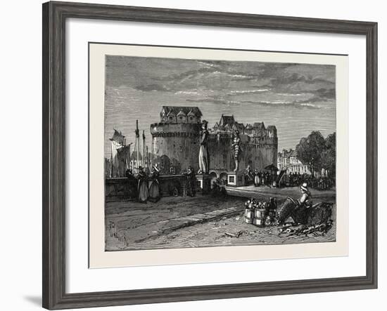 View in Nantes, on the Loire, France-null-Framed Giclee Print