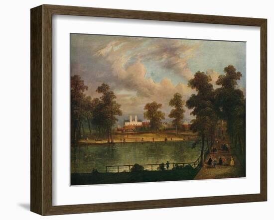 View in St. Jamess Park Showing Rosamonds Pond, 1840-William Hogarth-Framed Giclee Print