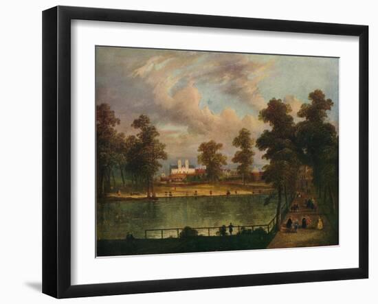 View in St. Jamess Park Showing Rosamonds Pond, 1840-William Hogarth-Framed Giclee Print