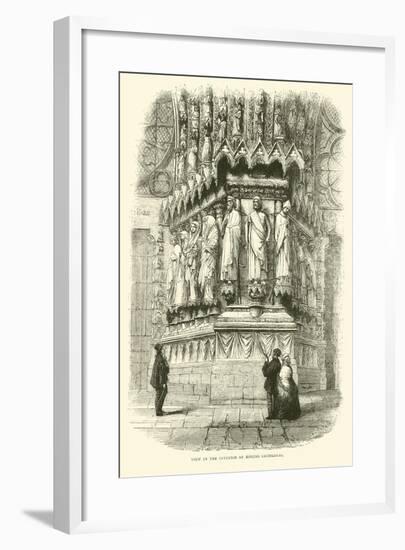 View in the Interior of Rheims Cathedral, September 1870-null-Framed Giclee Print
