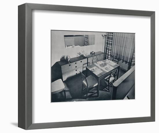 'View in the living-dining room designed by Gilbert Rohde', 1936-Unknown-Framed Photographic Print