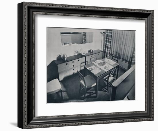 'View in the living-dining room designed by Gilbert Rohde', 1936-Unknown-Framed Photographic Print