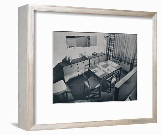 'View in the living-dining room designed by Gilbert Rohde', 1936-Unknown-Framed Photographic Print