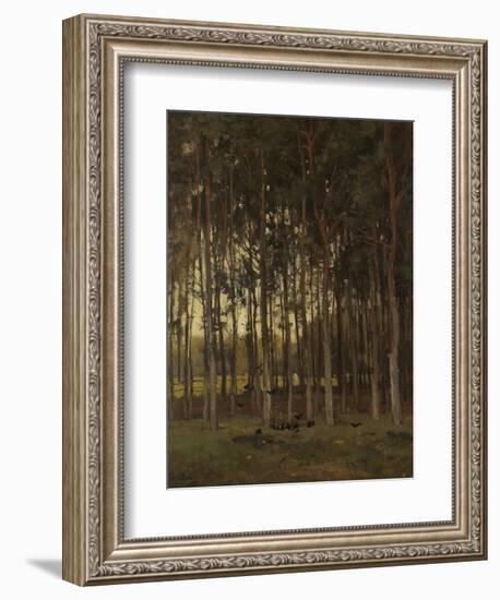 View in the Woods, C. 1870-1904-Theophile de Bock-Framed Art Print