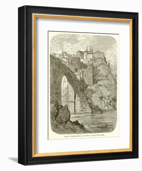 View in Toledo.--Bridge of St. Martin-Gustave Doré-Framed Giclee Print