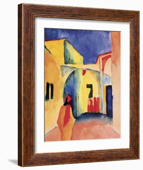 View into a Lane, 1914-Auguste Macke-Framed Giclee Print