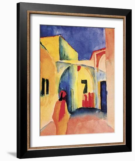 View into a Lane, 1914-Auguste Macke-Framed Giclee Print