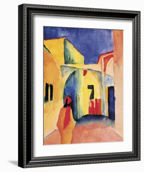 View into a Lane, 1914-Auguste Macke-Framed Giclee Print