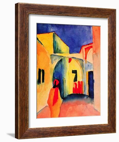 View into a Lane, 1914-Auguste Macke-Framed Art Print