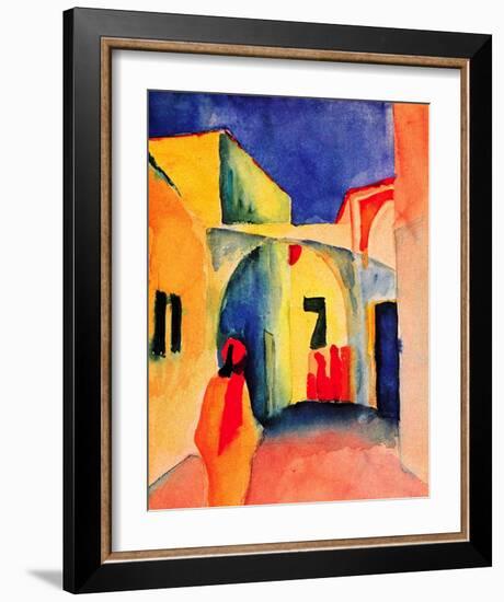 View into a Lane, 1914-Auguste Macke-Framed Art Print