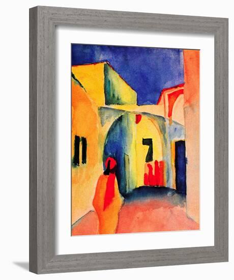 View into a Lane, 1914-Auguste Macke-Framed Art Print