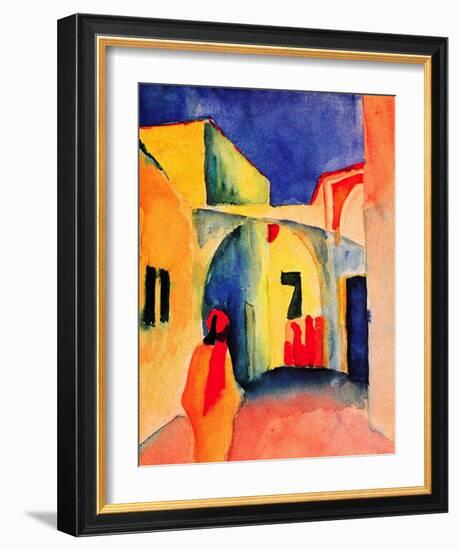 View into a Lane, 1914-Auguste Macke-Framed Art Print