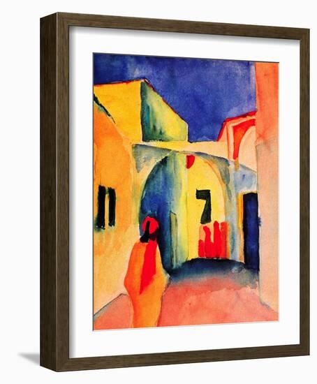 View into a Lane, 1914-Auguste Macke-Framed Art Print