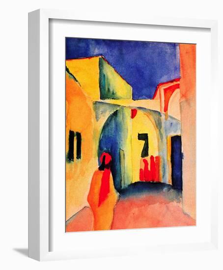 View into a Lane, 1914-Auguste Macke-Framed Art Print