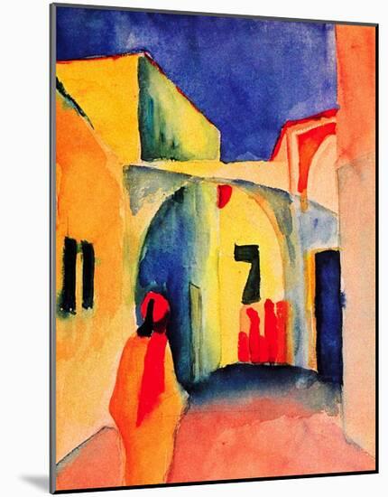 View into a Lane, 1914-Auguste Macke-Mounted Art Print