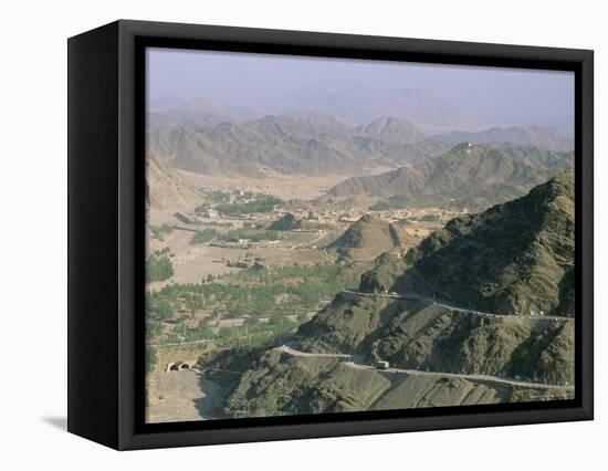 View into Afghanistan from the Khyber Pass, North West Frontier Province, Pakistan, Asia-Upperhall Ltd-Framed Premier Image Canvas